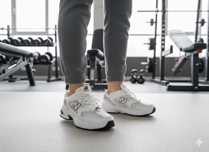 New balance 530 (بيج مع خمري )