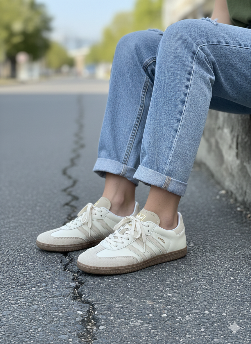 Adidas samba (بيج جلد )