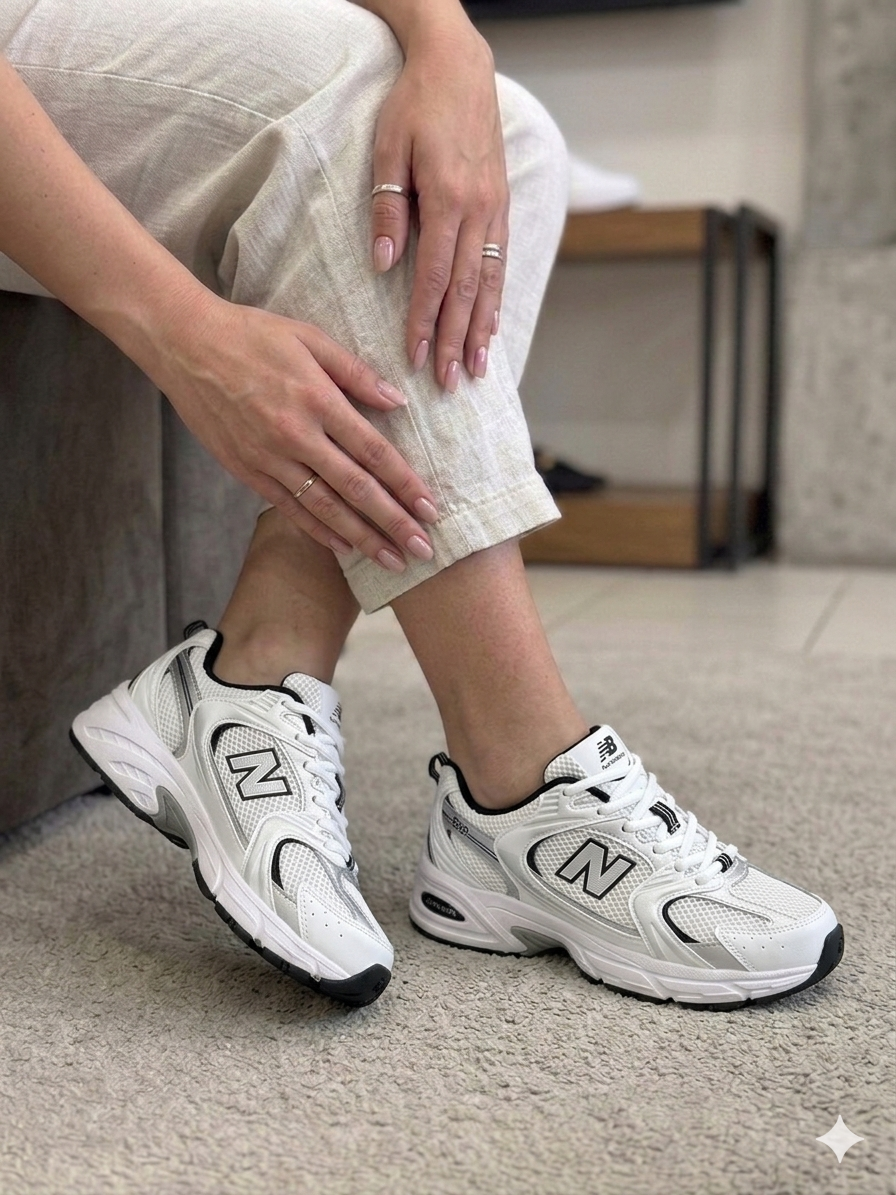New balance 530 (ابيض مع اسود )