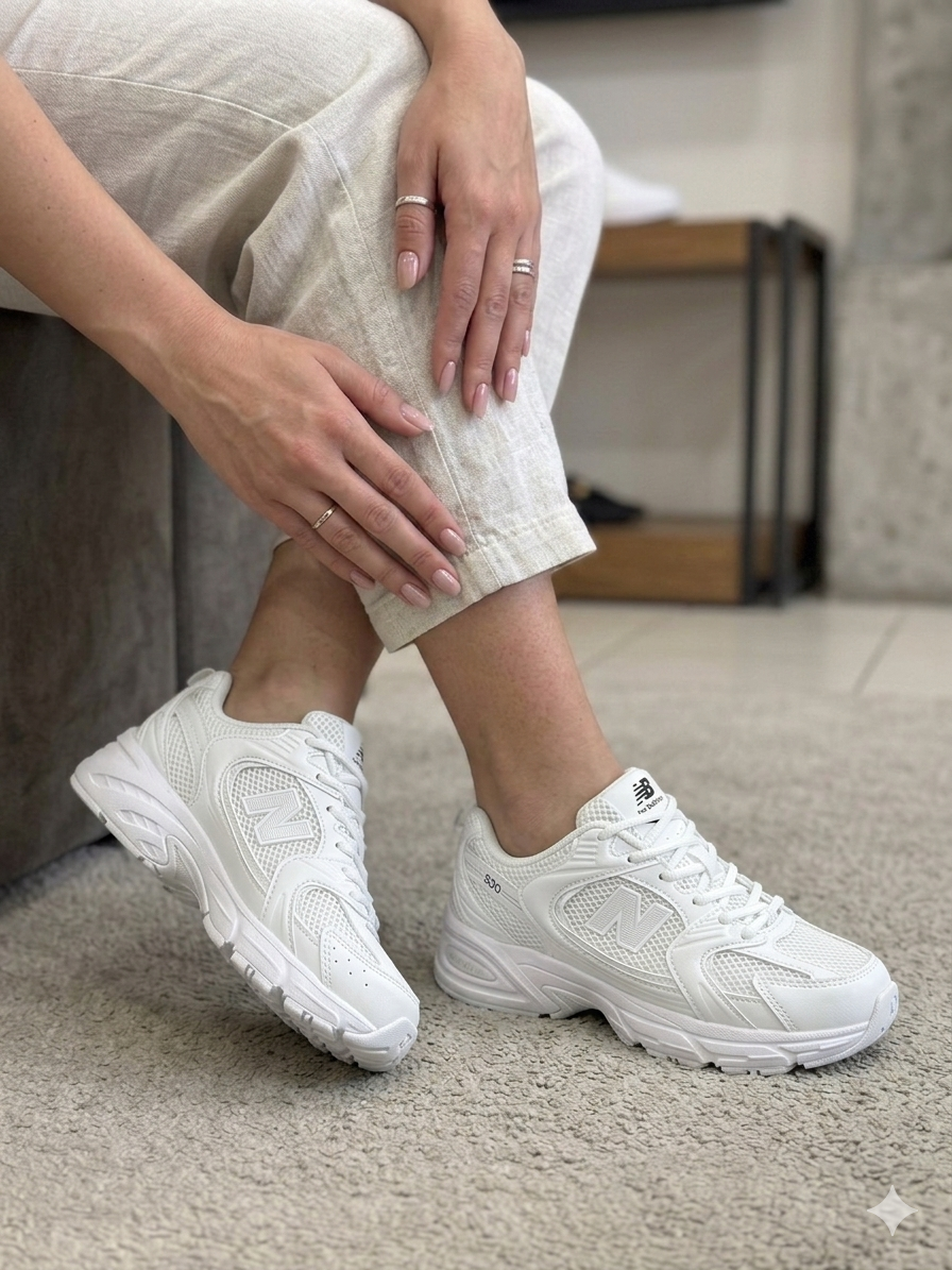 New balance 530 (ابيض سادة)